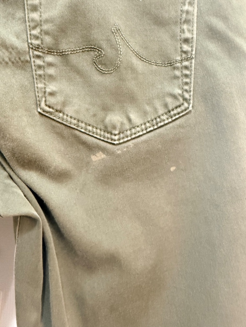 AG Adriano Goldschmied Prima Mid Rise Cigarette Jeans Olive Green Stretch 28R - Picture 5 of 6